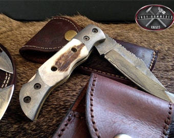 Damascus Pocket Knife
