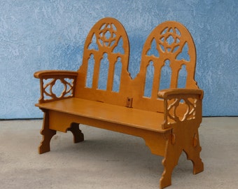 Medieval Window Backed Love Seat