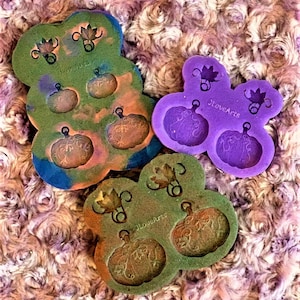 Pumpkin Earrings Mold/Dangling Pumpkin Earrings Mold/Pumpkin Molds/Dangling Earrings Mold