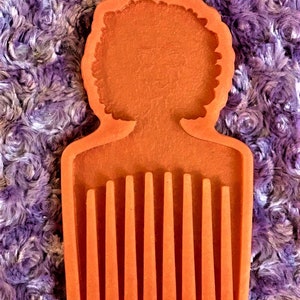 African Goddess Large Hair pick Comb Mold