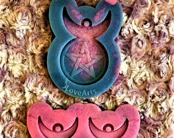 Horned God Pendant/Keychain Mold/Earrings Mold/Jewelry Set Mold