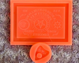 Bandeja moldeada para tablero Ouija con molde para planchette, 5x7''