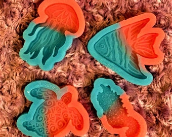 Ocean Friends Mold/Angel Fish Mold/Jellyfish Mold/Seahorse Mold/Turtle Mold