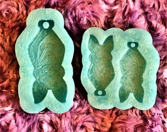 Upside down Bat Jewelry Mold/Bat Pendant Mold/Bat Earrings Mold/Keychain Bat Mold