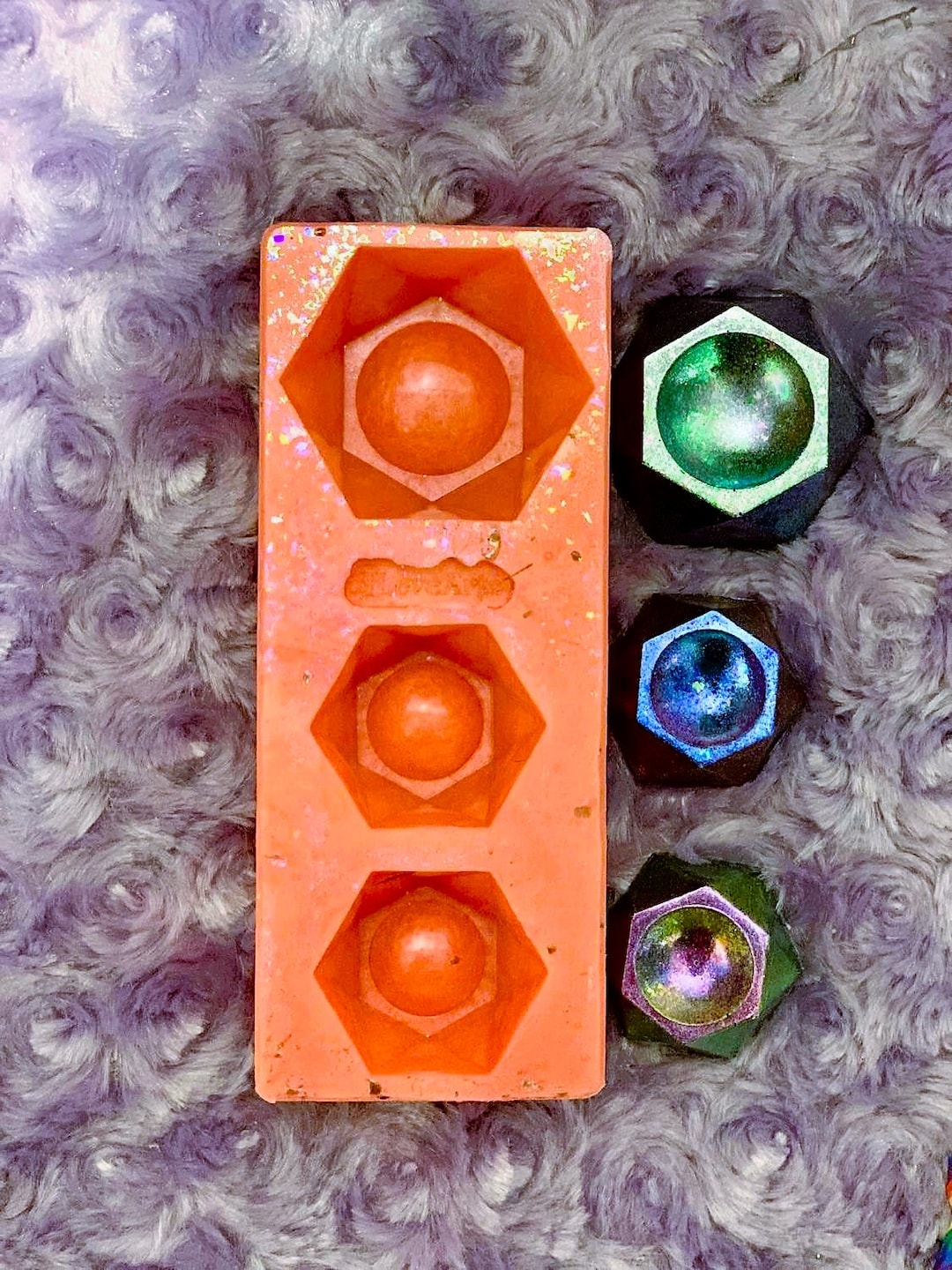 Crystal Sphere Holder Set Molds/3pcs Crystal Sphere Holder Mold/hexagon