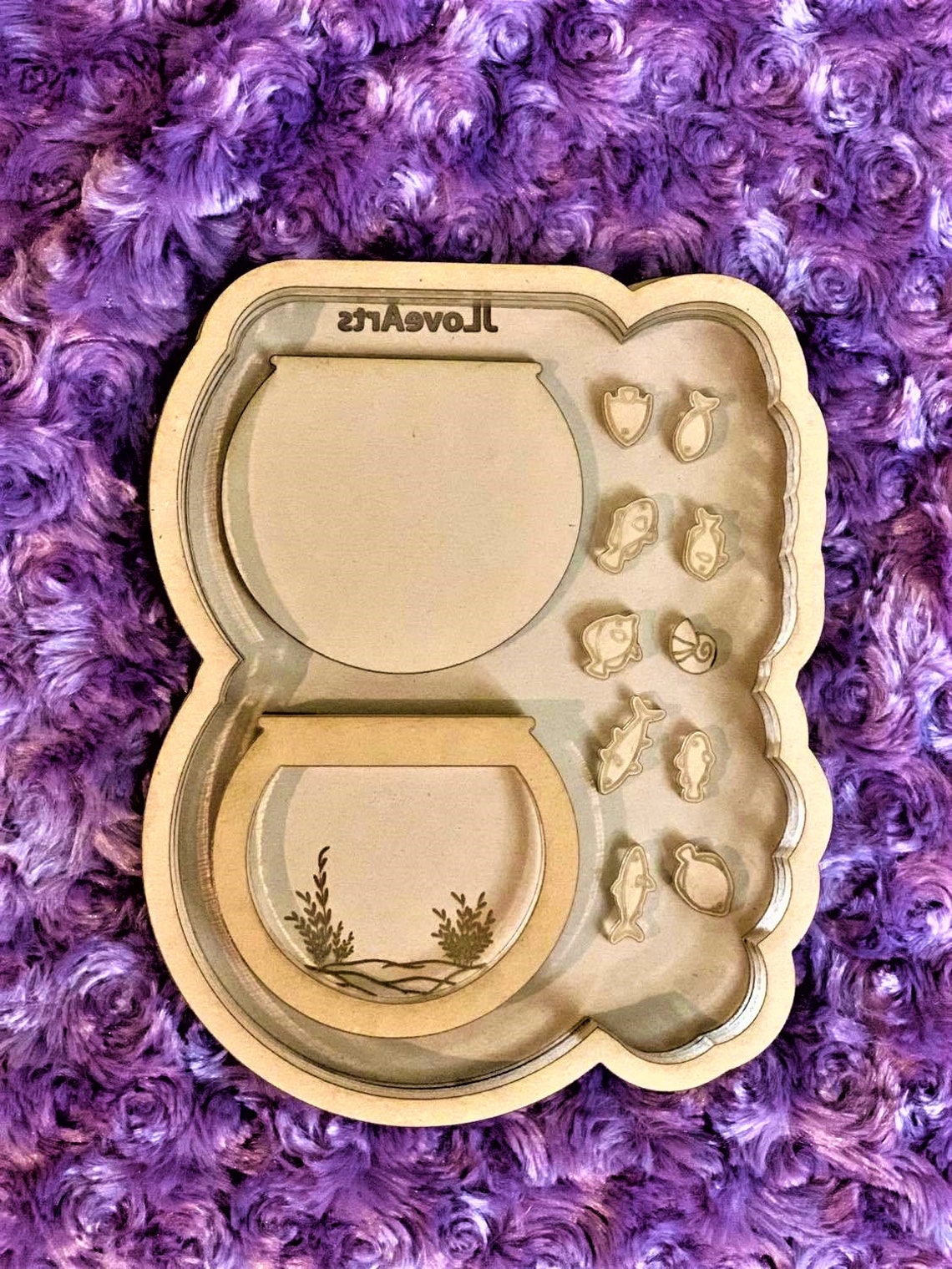 Two Parts Fish Bowl Shaker Keychain Mold/fish Bowl Keychain Etsy