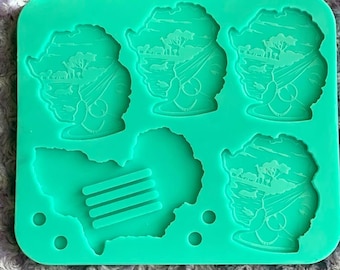 Coaster set African Goddess2 with stand Mold