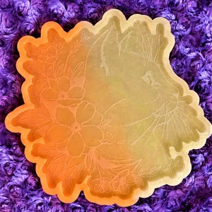 Cat with Flowers 2 Mold