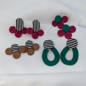 POLYMER CLAY EARRINGS + lightweight + statement + handmade