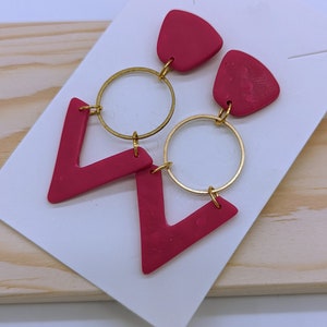POLYMER CLAY EARRINGS + lightweight + statement + handmade