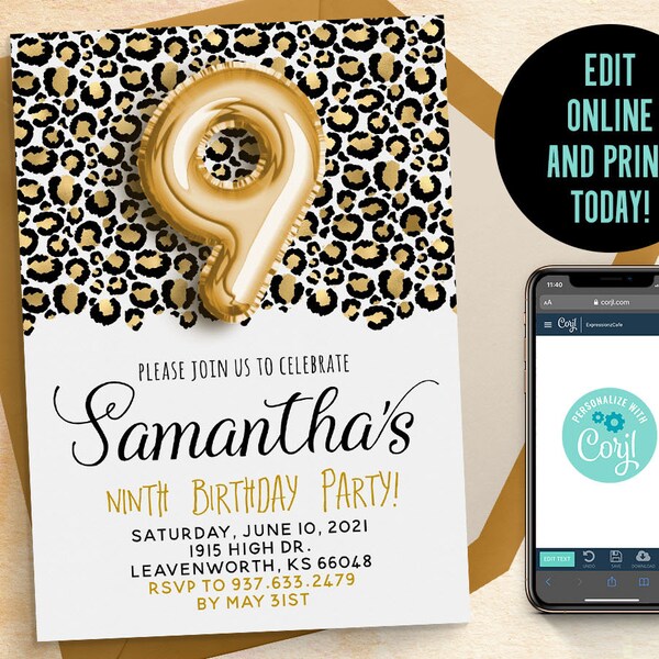 Animal Print Invite Etsy