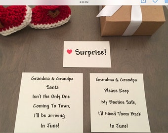 La Grossesse Revele Aux Grands Parents Annonce De Bebe Etsy