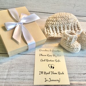 Grandparents pregnancy announcement, Pregnancy reveal to Grandparents, Grandparent  pregnancy reveal box,  Pregnancy  hat and booty box