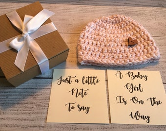 Baby Girl Announcement To Parents, Pregnancy Reveal,  Grandparents Reveal, Reveal Pregnancy Grandma,  Hat  Pregnancy Announcement to Family