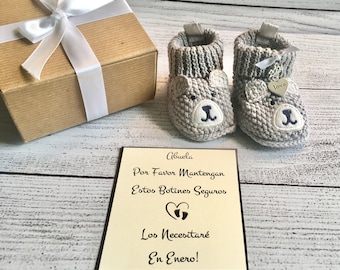 Spanish pregnancy announcement to Abuela, Baby announcement to Abuelitos, Grandparent to be gift box, Pregnancy announcement spanish