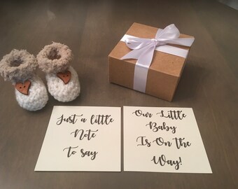 Grandparents Bootie Pregnancy Announcement, Parents Pregnancy Announcements, Announcement Baby Booties, Announcement Keepsake