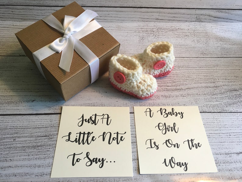 Baby Announcement Grandparents, Baby Reveal Booties, Grandparents Pregnancy Reveal, Baby Announcement Booties image 10