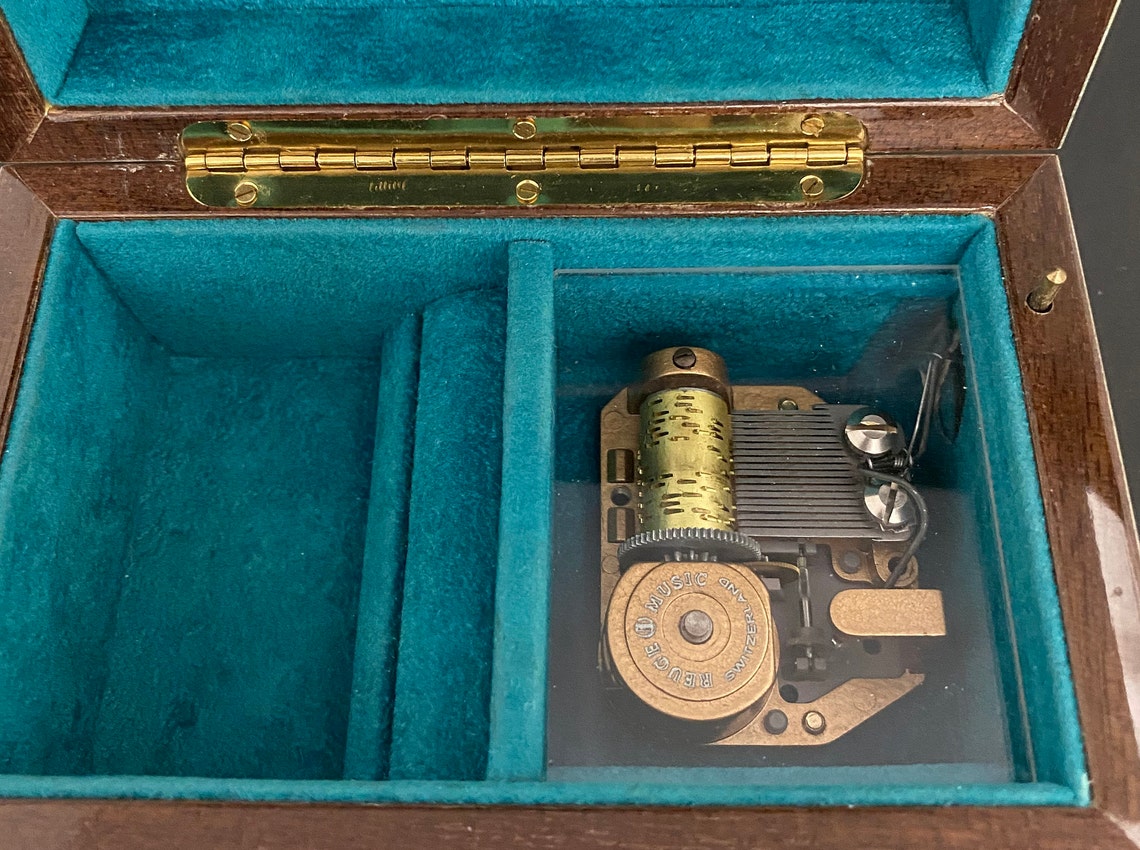 Vintage Reuge Music Jewelry Box Etsy
