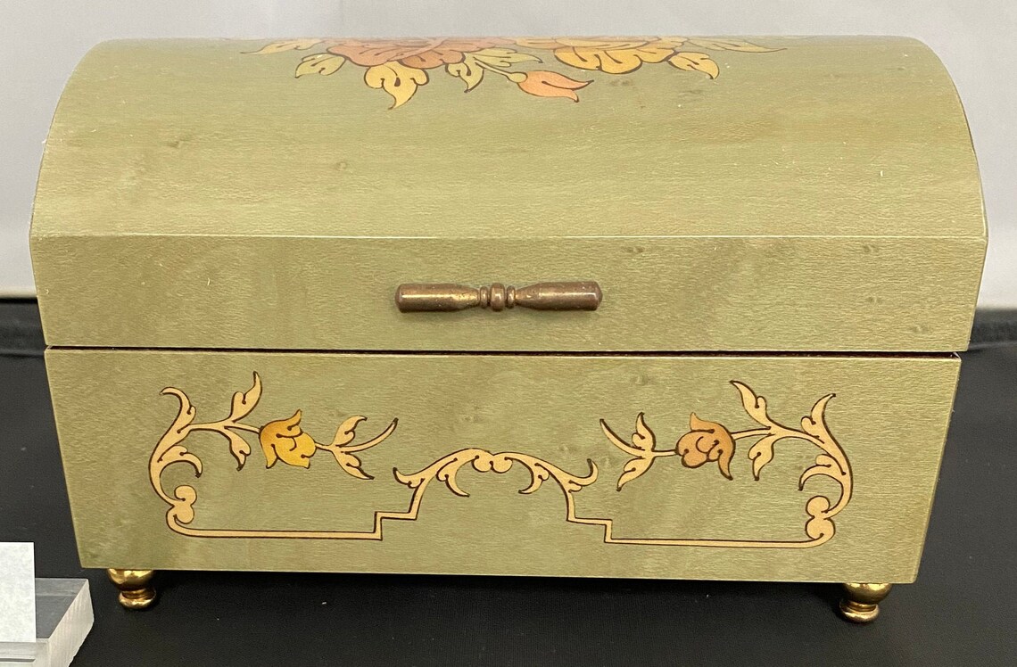 Vintage Reuge Music Jewelry Box Etsy