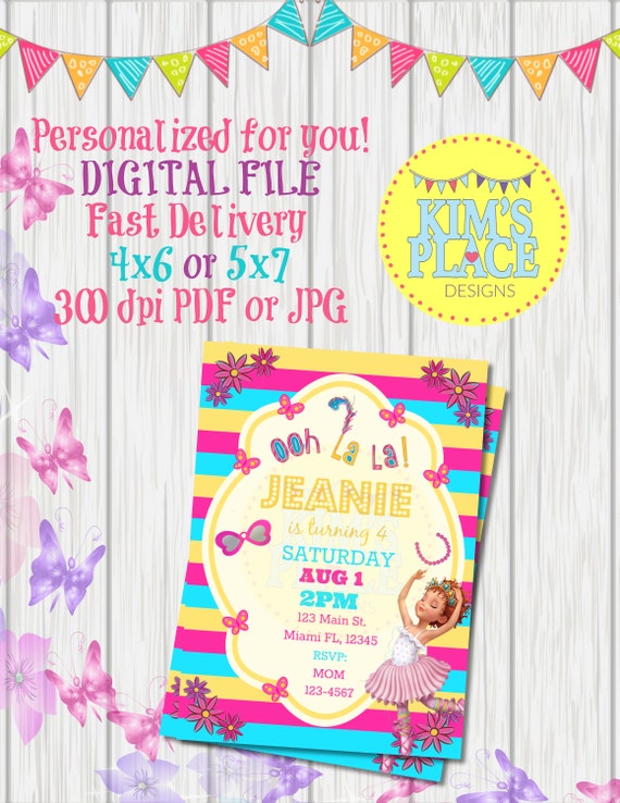Fancy Nancy Invitation Fancy Nancy Birthday Party Fancy Etsy
