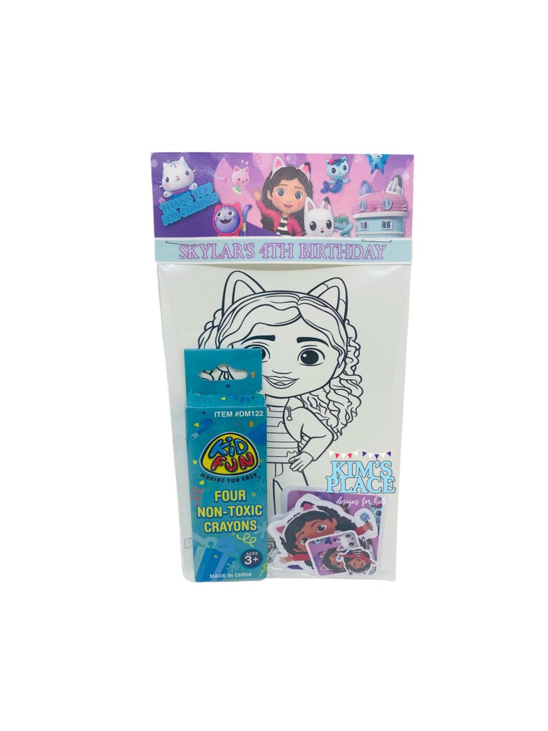Gabbys Dollhouse Theme Coloring Activity Kit Gabbys - Etsy