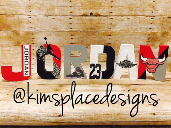 Michael Jordan Letters Michael Jordan Party Decor Jordan Etsy