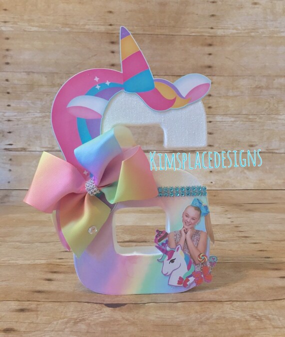 Jojo Siwa Party Decorations, Jojo Siwa Letters, Jojo Siwa Birthday Decor, Jojo Siwa Photo Prop, Jojo Siwa Party, Unicorn Theme Il_570xn