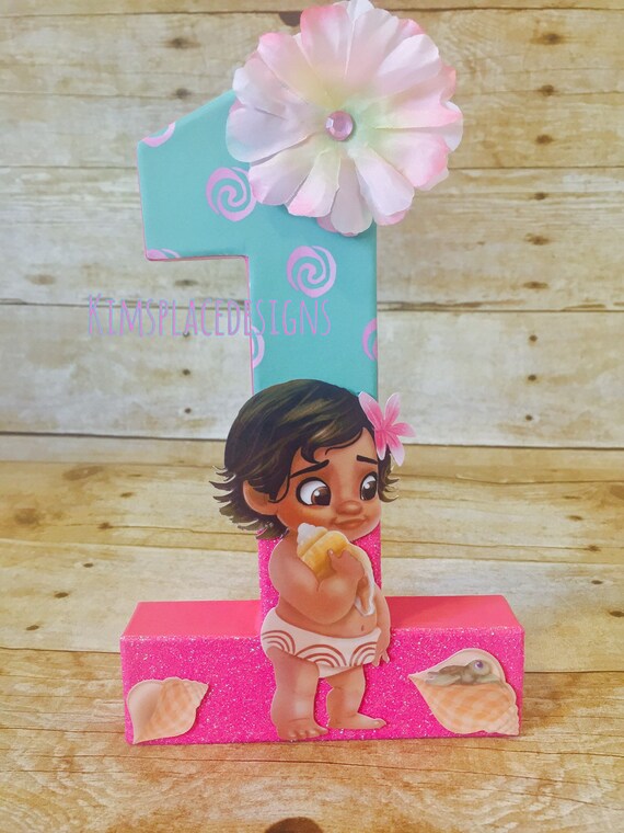 Moana Letters, Moana Number Prop, Moana Birthday Decor, Moana Party Decorations, Luau Party, Tiki Party, Moana Centerpiece, Moana Photo Prop Il_570xn