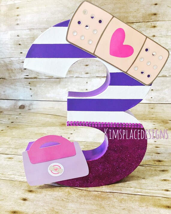 Doc Mcstuffins Decorated Birthday Number Doc Mcstuffins Etsy
