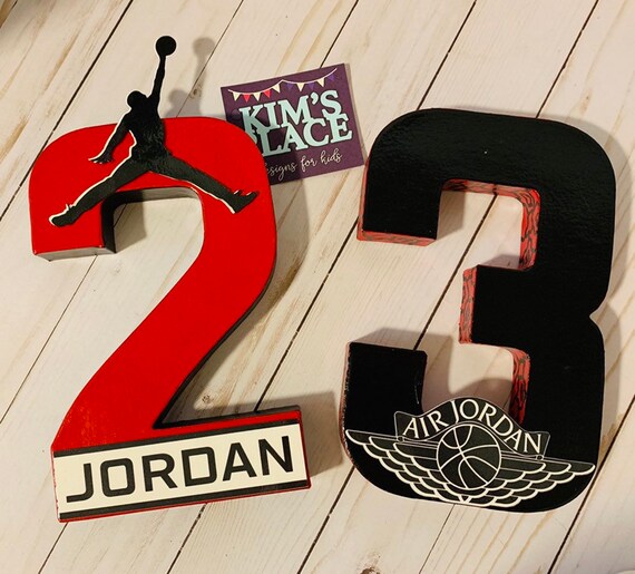 Michael Jordan Numbers, Michael Jordan Letters, Michael Jordan Party Decor, Jordan Theme Party, Jordan Birthday Decor, Air Jordan Party Il_570xn