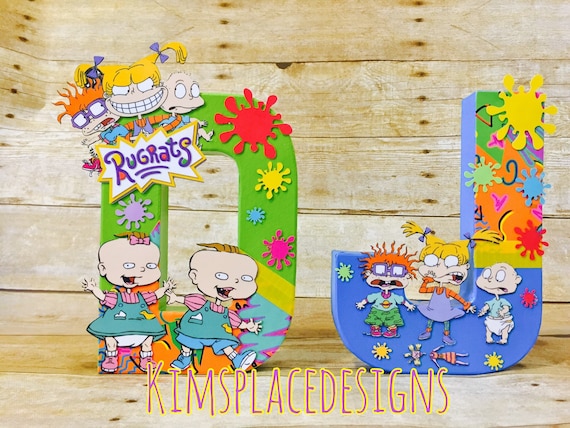 Rugrats Name Letters Rugrats Party Decorations Rugrats Etsy