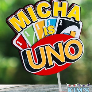 1st Birthday Uno Cake Topper | Uno Birthday Theme | First Birthday Cake Topper | Card Game Cake Topper | UNO Theme Cake Topper