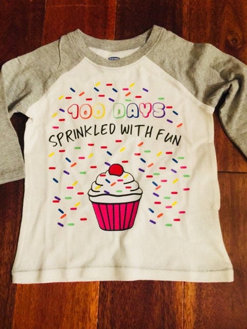 100 Days of School Shirt / Cute Kid Shirt / Cupcake Shirt / | Etsy