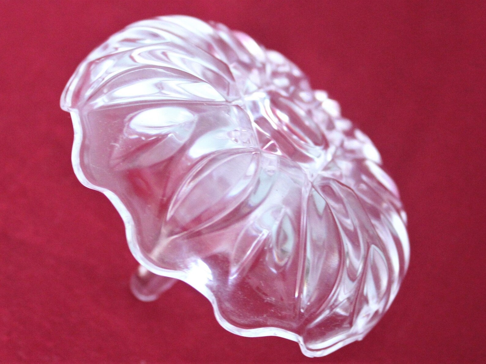 Vintage Clear Glass Ring Dish / Tree Etsy