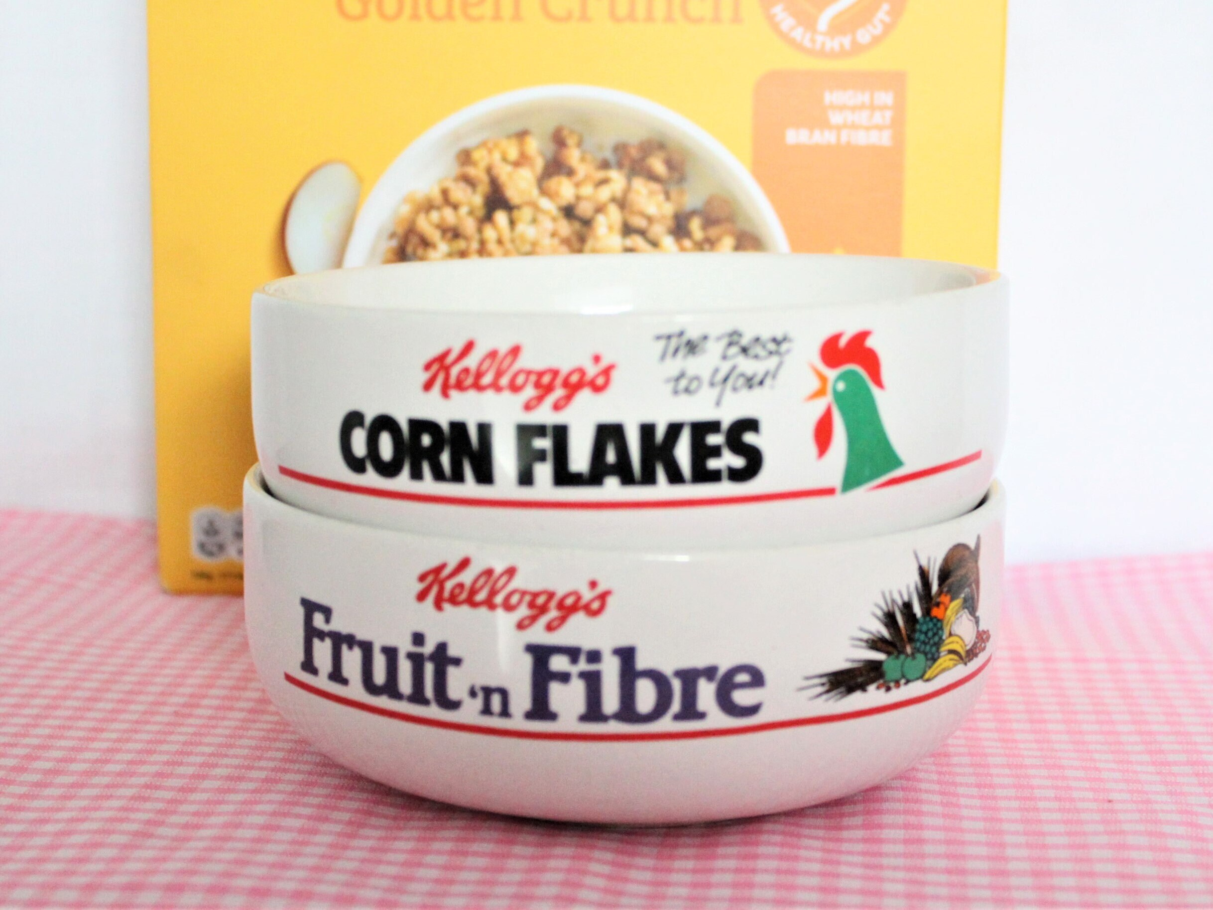 A Pair of Kellogg's Cereal bowls Retro 1980s kitchen Etsy