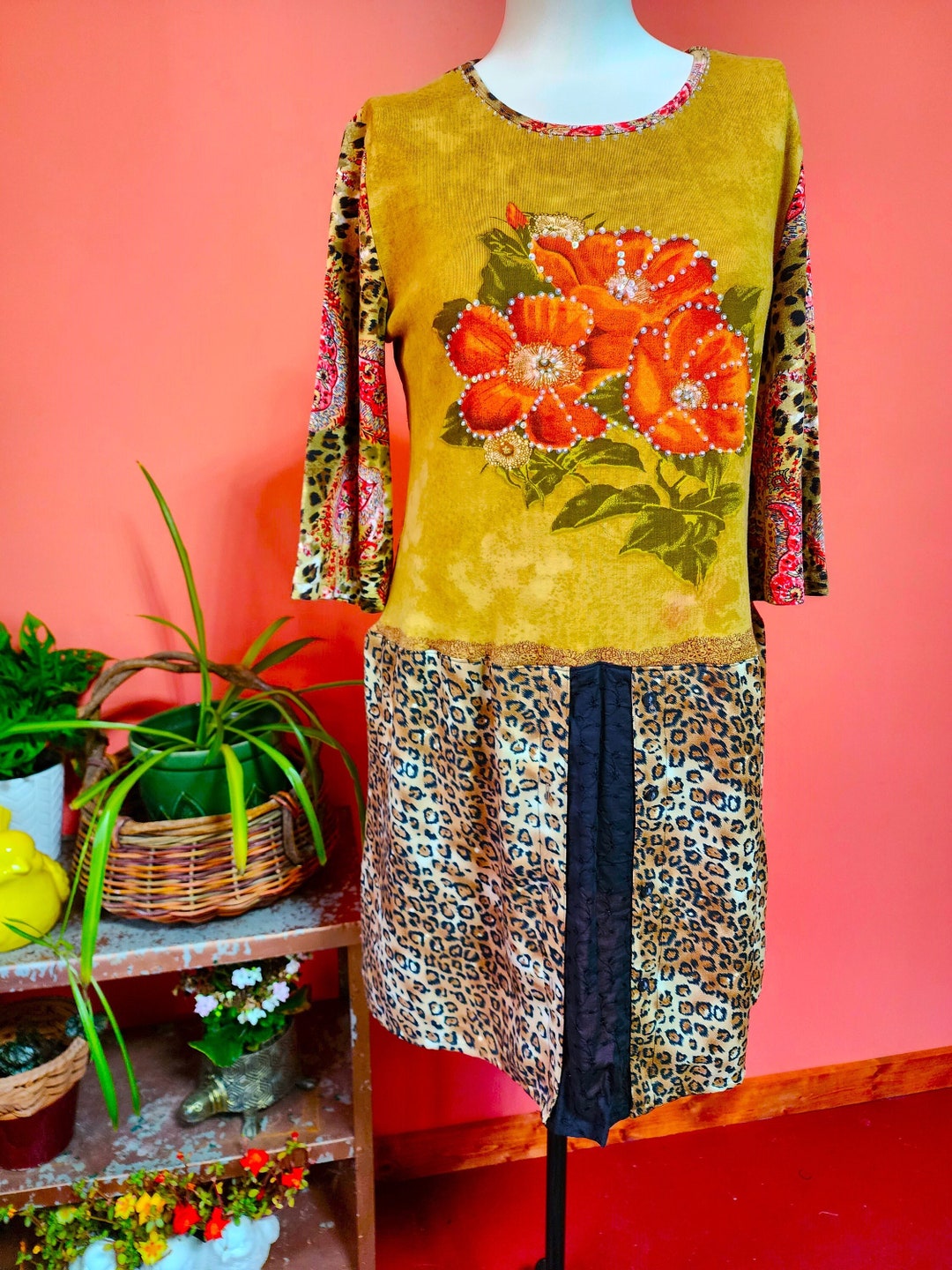 Stephanie - Animal Print Vintage Dress