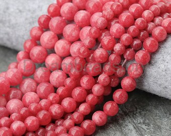 14MM ARGENTINA RHODOCHROSITE GEMSTONE PINK RED FLAT ROUND LOOSE BEADS 15.5/"