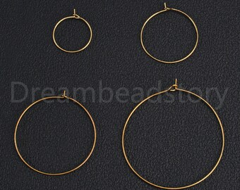 20pcs 40mm Durable Large Round Hoop Loop Earring for Jewelry Making Findings