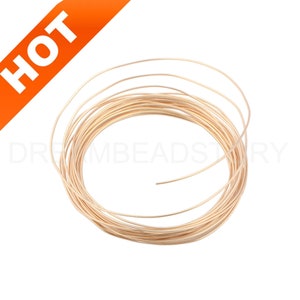 Gold Wire for Jewelry Making 14K Gold Plated Brass Smooth Plain Round Wrapping Wire 26 24 22 21 20 gauge Half Hard (You choose length)