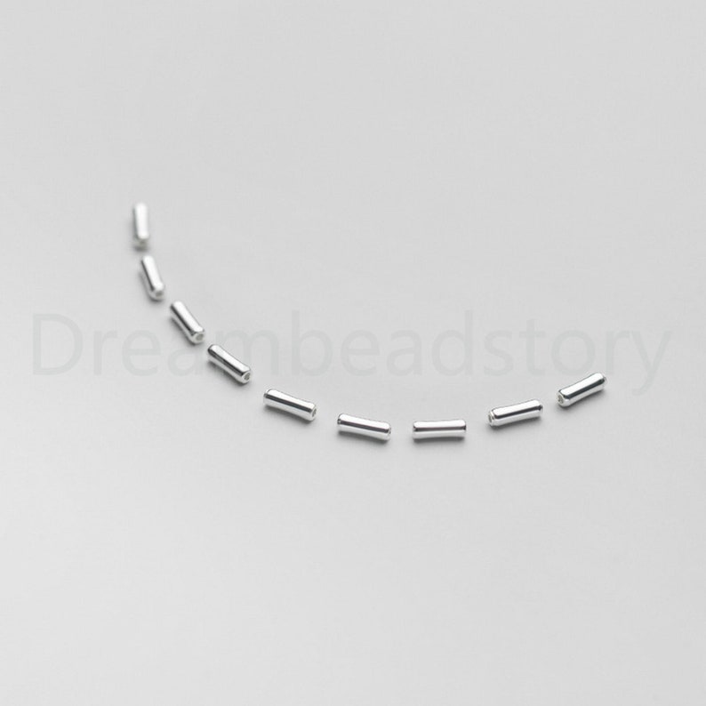 10500 Pcs 925 Sterling Silver Tube Spacer Beads for Jewelry Etsy