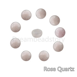 4-100 Pcs Jewelry Cabochons Lots Wholesale Natural Gemstone Round No Hole Flat Back Half Cabochons for Jewelry Making 16mm image 6