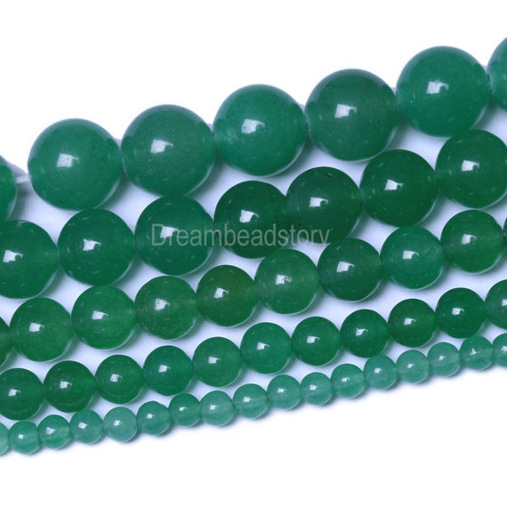 6-10mm Round Green Chalcedony Loose Beads Diy Accessories Craft Accessories
