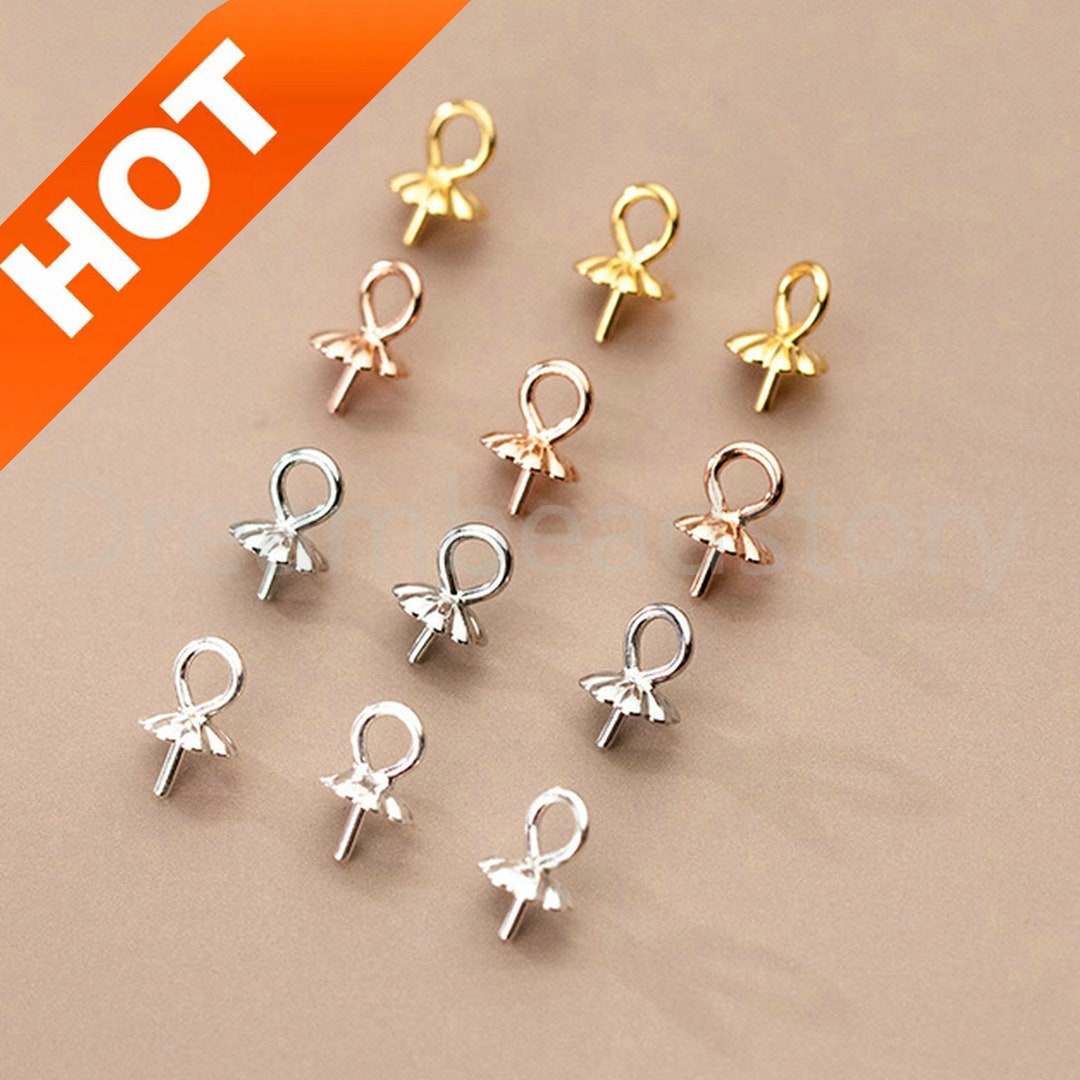 2 200pc Bail Cap And Peg For Half Drilled Pearl Beads Gold white Gold 2-200pc-bail-cap-and-peg-for-half-drilled-pearl-beads-gold-white-gold