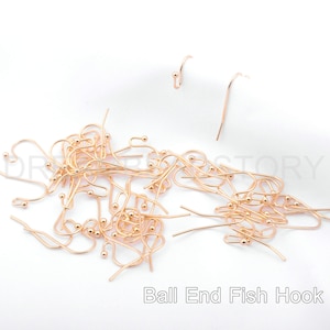 10-500 Pcs 14K Gold Plated Earrings Hook Blank French Earwire Hook Minimalist 20/21/22 gauge Wire Ear Findings imagem 8
