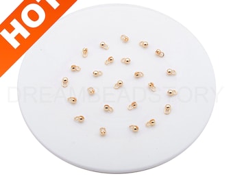 10-500 stuks krimpuiteinden voor het maken van sieraden 14K echt vergulde messing koorduiteinden / schelpkraal dop / kogelketting krimp vinden