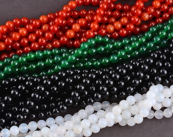 Natural Agate Stone Beads for DIY Jewelry Making AAAAA Grade Genuine Semi Precious Stone Lots Online Wholesale (Color Heated)