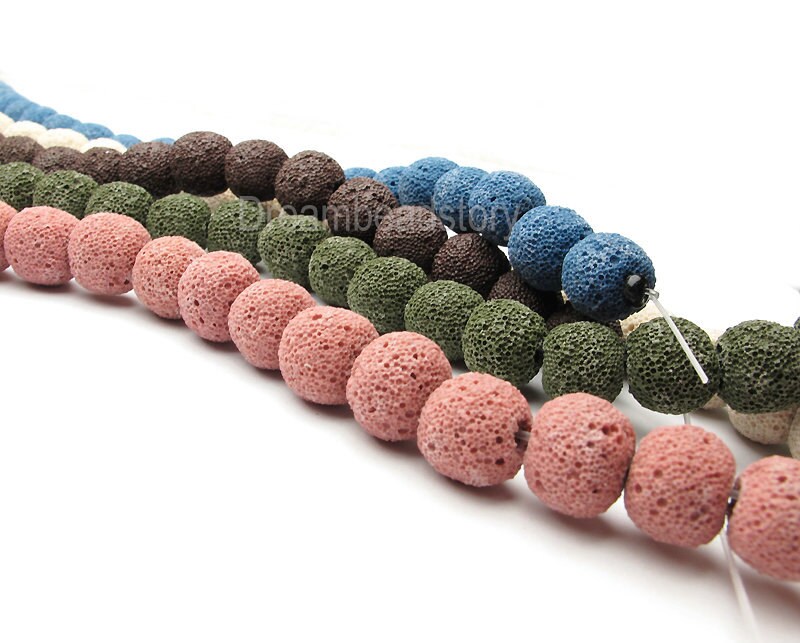 Lava Rock Beads Round Lava Rock Volcanic Lava Rock Stone - Etsy
