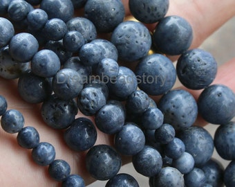 DIY Collier Bracelet Boucles d’oreilles Faire l’approvisionnement, Perles de pierres précieuses bleu foncé naturel Full Strand Bulk Supply En gros