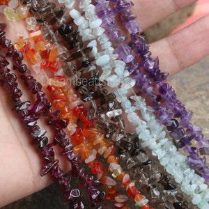 Natuurlijke Granaat / Origianl Agaat / Rookkwarts / Aquamarijn / Amethist Crystal Gemstone Chips Kralen Supplies (3-5mm)