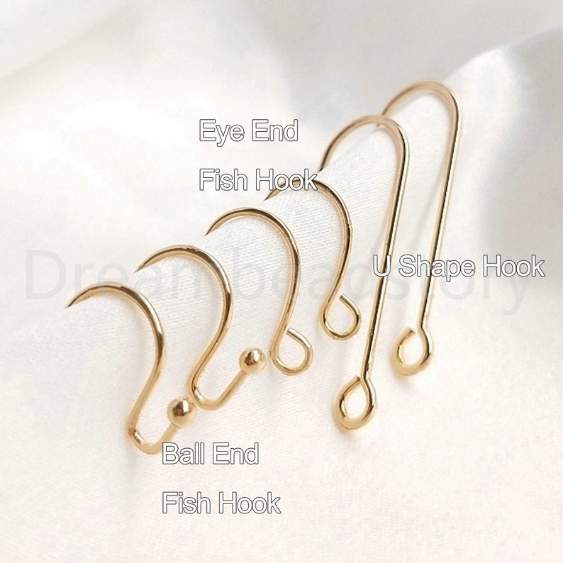 10-500 Pcs 14K Gold Plated Earrings Hook Blank French Earwire Hook Minimalist 20/21/22 gauge Wire Ear Findings imagem 4